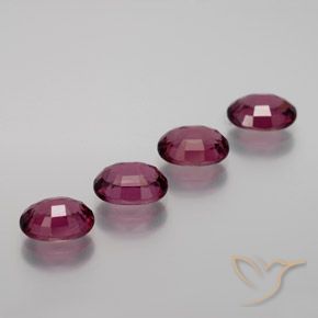 Rhodolite Garnet Gemstones in 7 x 5 mm (calibrated) Size for Sale, Rhodolite Garnet Stones in Dark Purple Color