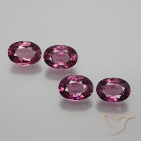 3.83 ctw Purple Rhodolite Garnet Stones, Natural Rhodolite Garnet in Oval Facet Shape for Sale