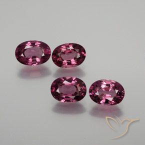 3.77 ctw Purple Rhodolite Garnet Stones, Natural Rhodolite Garnet in Oval Facet Shape for Sale