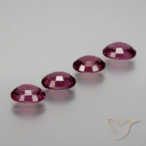 Rhodolite Garnet Gemstones in 7 x 5 mm (calibrated) Size for Sale, Rhodolite Garnet Stones in Rapberry Red Color