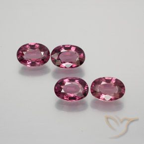 3.85 ctw Purple Rhodolite Garnet Stones, Natural Rhodolite Garnet in Oval Facet Shape for Sale