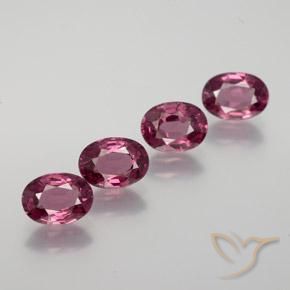 3.8 ct Oval Cut Rhodolite Garnet, 6.8 x 4.9 mm From Tanzania, Photo A