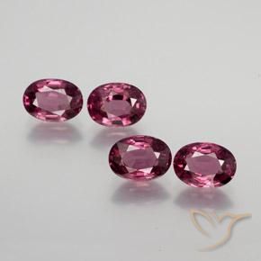3.80 ctw Purple Rhodolite Garnet Stones, Natural Rhodolite Garnet in Oval Facet Shape for Sale