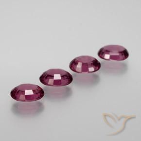 Rhodolite Garnet Gemstones in 7 x 5 mm (calibrated) Size for Sale, Rhodolite Garnet Stones in Medium Purple Color
