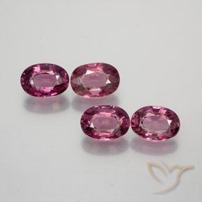 3.49 ctw Purple Rhodolite Garnet Stones, Natural Rhodolite Garnet in Oval Facet Shape for Sale