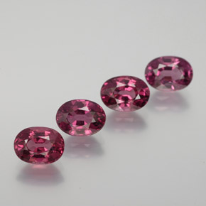 4.65 ct Red Rhodolite Garnet Gemstone, Rhodolite Garnet Gem in Oval Facet Shape for Sale.