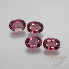 4.11 ctw Purple Rhodolite Garnet Stones, Natural Rhodolite Garnet in Oval Facet Shape for Sale