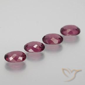 Rhodolite Garnet Gemstones in 7 x 5 mm (calibrated) Size for Sale, Rhodolite Garnet Stones in Reddish Purple Color