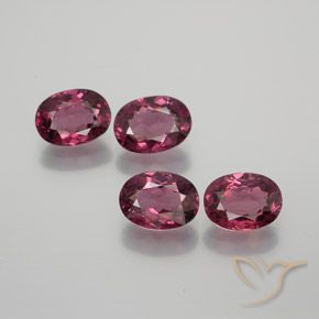 4.01 ctw Purple Rhodolite Garnet Stones, Natural Rhodolite Garnet in Oval Facet Shape for Sale