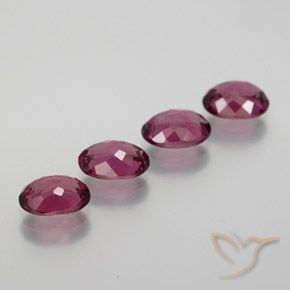 Rhodolite Garnet Gemstones in 7 x 5 mm (calibrated) Size for Sale, Rhodolite Garnet Stones in Medium Purple Color