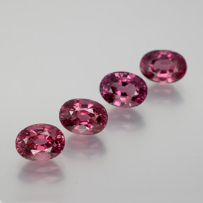 4.89 ct Red Rhodolite Garnet Gemstone, Rhodolite Garnet Gem in Oval Facet Shape for Sale.