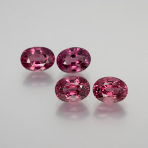 4.89 ct Red Rhodolite Garnet Stone, Natural Rhodolite Garnet in Oval Facet Shape for Sale
