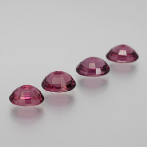 Rhodolite Garnet Gemstone in 7 x 5 mm (calibrated) Size for Sale, Rhodolite Garnet Stone in Raspberry Red Color