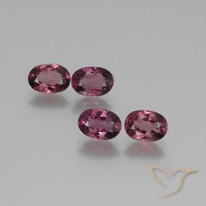 3.69 ctw Purple Rhodolite Garnet Stones, Natural Rhodolite Garnet in Oval Facet Shape for Sale
