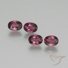 4.22 ctw Purple Rhodolite Garnet Stones, Natural Rhodolite Garnet in Oval Facet Shape for Sale