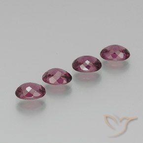 Rhodolite Garnet Gemstones in 7 x 5 mm (calibrated) Size for Sale, Rhodolite Garnet Stones in Rapberry Red Color
