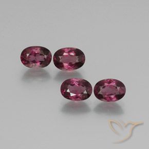 4.11 ctw Purple Rhodolite Garnet Stones, Natural Rhodolite Garnet in Oval Facet Shape for Sale