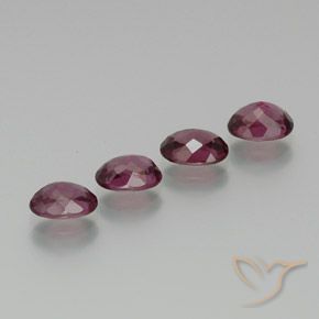 Rhodolite Garnet Gemstones in 7 x 5 mm (calibrated) Size for Sale, Rhodolite Garnet Stones in Rapberry Red Color