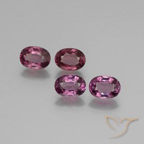 4.12 ctw Purple Rhodolite Garnet Stones, Natural Rhodolite Garnet in Oval Facet Shape for Sale
