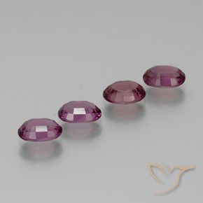 Rhodolite Garnet Gemstones in 7 x 5 mm (calibrated) Size for Sale, Rhodolite Garnet Stones in Rapberry Red Color