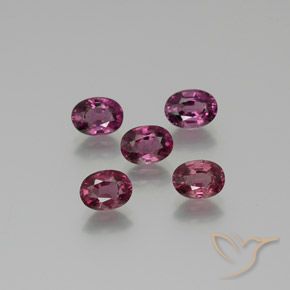 5.38 ctw Purple Rhodolite Garnet Stones, Natural Rhodolite Garnet in Oval Facet Shape for Sale
