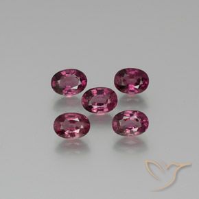 5.52 ctw Purple Rhodolite Garnet Stones, Natural Rhodolite Garnet in Oval Facet Shape for Sale