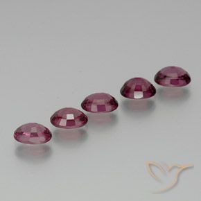Rhodolite Garnet Gemstones in 7 x 5 mm (calibrated) Size for Sale, Rhodolite Garnet Stones in Medium Purple Color