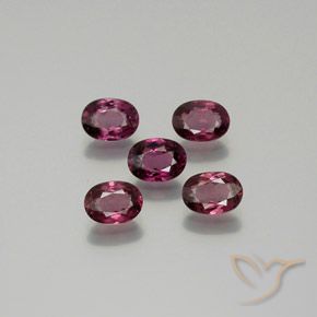 5.27 ctw Purple Rhodolite Garnet Stones, Natural Rhodolite Garnet in Oval Facet Shape for Sale