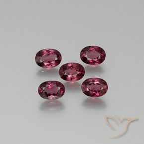 5.40 ctw Purple Rhodolite Garnet Stones, Natural Rhodolite Garnet in Oval Facet Shape for Sale
