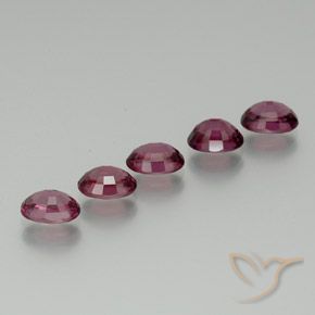 Rhodolite Garnet Gemstones in 7 x 5 mm (calibrated) Size for Sale, Rhodolite Garnet Stones in Pink Berry Purple Color