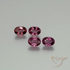 3.84 ctw Purple Rhodolite Garnet Stones, Natural Rhodolite Garnet in Oval Facet Shape for Sale