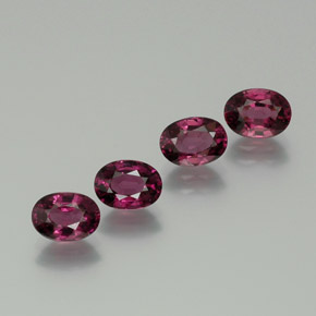 4.67 ct Red Rhodolite Garnet Gemstone, Rhodolite Garnet Gem in Oval Facet Shape for Sale.