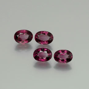 4.67 ct Red Rhodolite Garnet Stone, Natural Rhodolite Garnet in Oval Facet Shape for Sale