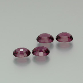 Rhodolite Garnet Gemstone in 7.1 x 5.3 mm Size for Sale, Rhodolite Garnet Stone in Raspberry Red Color