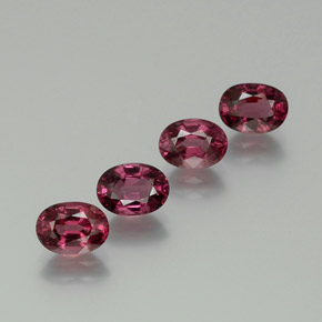 Малиново-красный Родолит Гранат Камень - 1.3ct Фасетный Овал (ID: 377726)