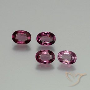 3.99 ctw Purple Rhodolite Garnet Stones, Natural Rhodolite Garnet in Oval Facet Shape for Sale
