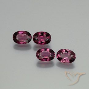 3.90 ctw Purple Rhodolite Garnet Stones, Natural Rhodolite Garnet in Oval Facet Shape for Sale