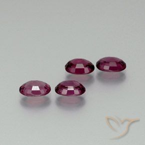 Rhodolite Garnet Gemstones in 7 x 5 mm (calibrated) Size for Sale, Rhodolite Garnet Stones in Raspberry Red Color