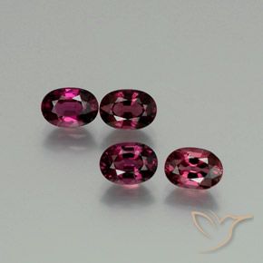 4.59 ctw Purple Rhodolite Garnet Stones, Natural Rhodolite Garnet in Oval Facet Shape for Sale