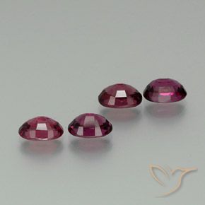 Rhodolite Garnet Gemstones in 7 x 5 mm (calibrated) Size for Sale, Rhodolite Garnet Stones in Bright Purple Color