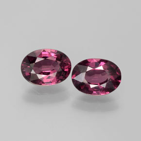Rapberry Red Rhodolit-Granat Edelstein - 1ct Oval facettiert (ID: 377793)