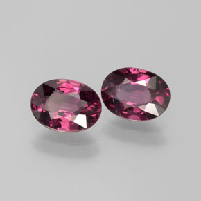1.98 ctw Purple Rhodolite Garnet Stones, Natural Rhodolite Garnet in Oval Facet Shape for Sale