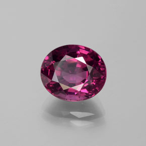 5.25 ct Red Rhodolite Garnet Stone, Natural Rhodolite Garnet in Oval Facet Shape for Sale