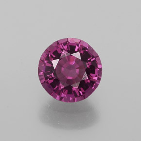 1.20 ct Red Rhodolite Garnet Gemstone, Rhodolite Garnet Gem in Round Facet Shape for Sale.