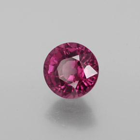 1.30 ct Red Rhodolite Garnet Stone, Natural Rhodolite Garnet in Round Facet Shape for Sale