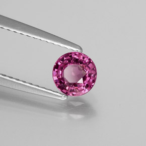 0.68 ct Red Rhodolite Garnet Stone, Natural Rhodolite Garnet in Round Facet Shape for Sale