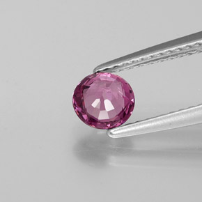 Rhodolite Garnet Gemstone in 5.3 mm Size for Sale, Rhodolite Garnet Stone in Raspberry Red Color