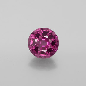 1.30 ct Red Rhodolite Garnet Gemstone, Rhodolite Garnet Gem in Round Facet Shape for Sale.
