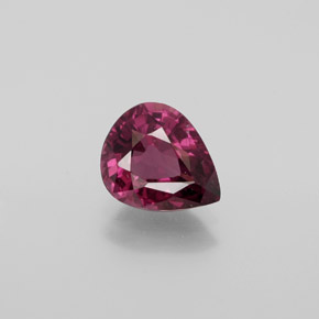 2.14 ct Purple Rhodolite Garnet Gemstone, Rhodolite Garnet Gem in Pear Facet Shape for Sale.