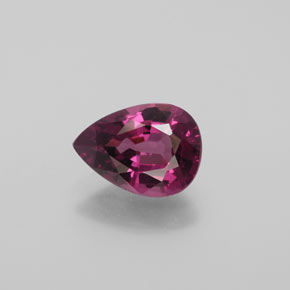 2.25 ct Red Rhodolite Garnet Gemstone, Rhodolite Garnet Gem in Pear Facet Shape for Sale.